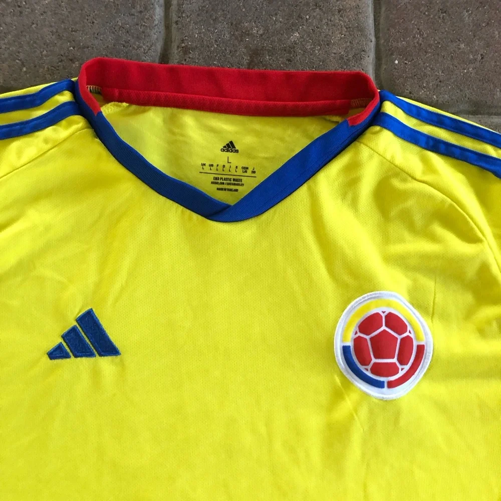 Adidas Colombia National Team Men’s Soccer Jersey #7 Luis Diaz Size Large